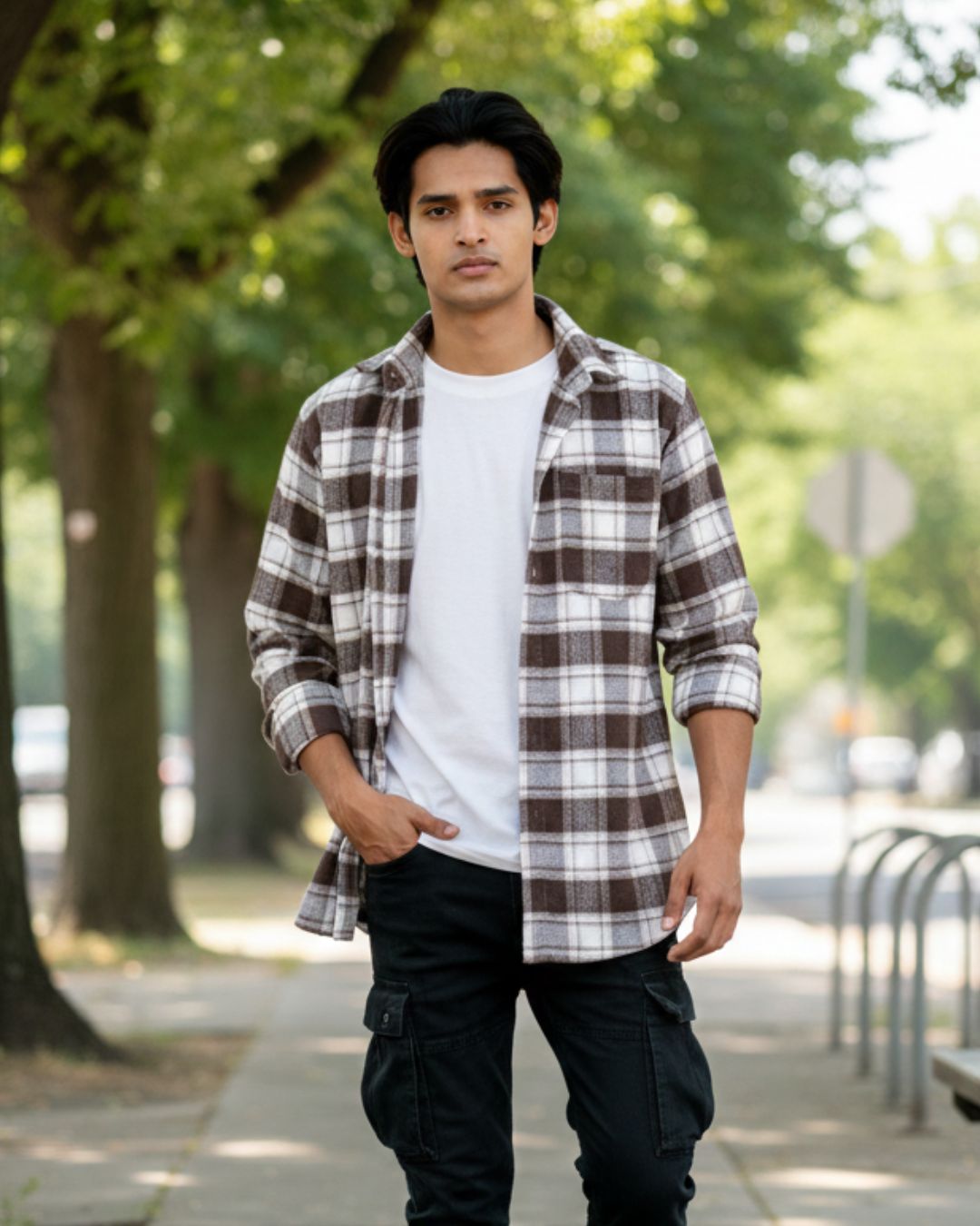1 Sandstone Plaid Flannel Shirt - Image 1
